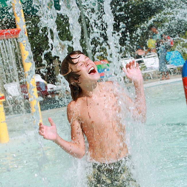 Boy in pool